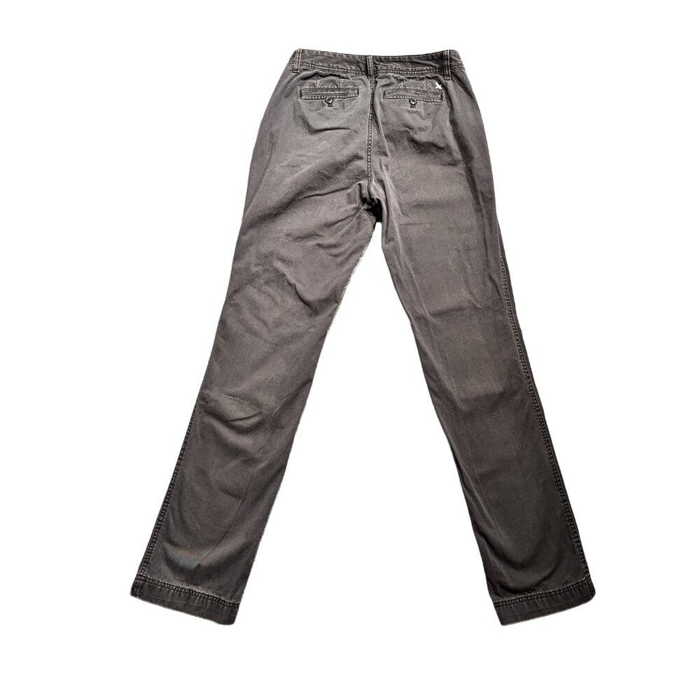 Eddie Bauer Women's Size 8L 30x34 Legendary Gray Cotton Straight Leg Chino Pants - Picture 2 of 10